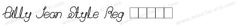 Billy Jean Style Reg字体转换